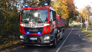 WLF mit Alarm zur Wache  HLF20 TM38 WLF26 amp RTW Feuerwehr Frechen [upl. by Rolland]