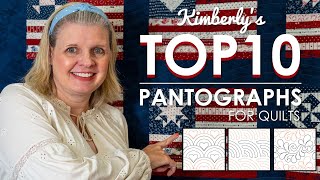 My TOP 10 Quilt Pantographs  How Should You Quilt It Choosing Longarm Quilting Designs [upl. by Cohl]