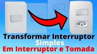 como trocar interruptor simples  colocar interruptor com tomada [upl. by Solotsopa]