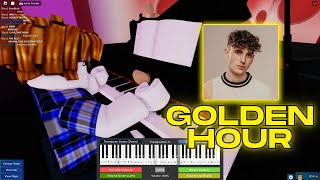 golden hour  JVKE  Roblox Got Talent Piano Cover [upl. by Laflam]