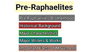 PreRaphaelites  PreRaphaelite Brotherhood  PreRaphaelite Movement in English Literature [upl. by Okin]