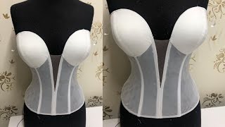 HOW TO DRAFT A CORSET PATTERN diycorsetpattern [upl. by Sadinoel]