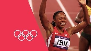 London 2012 200m Champion Allyson Felix Exclusive Interview  Athlete Profile [upl. by Ellehcim]