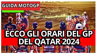 Ecco gli orari di SKY e TV8 del Gp del Qatar 2024  Motogp Orari [upl. by Silvers]