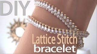 DIY Fashion ♥ Lattice Stitch Bracelet [upl. by Robbert208]