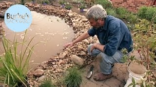 Burkes Backyard How To Build a Natural Looking Pond Billabong Garden Makeover [upl. by Laleb716]