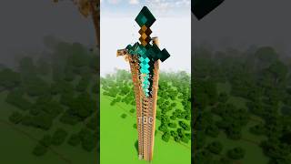 Can this 🤯 Giant 🗼Sword🔥 Destroy 🚨This 🏫building minecraft shorts [upl. by Lancaster]