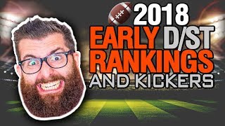 Early Fantasy Football 2018 Rankings Overall DST K [upl. by Rothschild155]