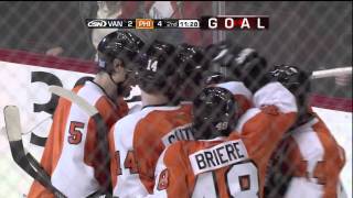 Voracek Goal 2 101211 [upl. by Esilahs389]