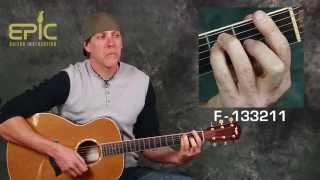 Learn John Cougar Mellencamp Pink Houses EZ acoustic guitar song lesson with chords strum patterns [upl. by Rustice353]