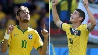 Brasilien gegen Kolumbien Neymar trifft auf James Rodriguez [upl. by Animor]