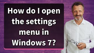 How do I open the settings menu in Windows 7 [upl. by Dhaf]