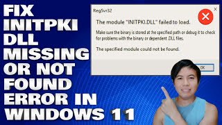 How To Fix Initpkidll missing or not Found Error in Windows 1011 [upl. by Navonoj]