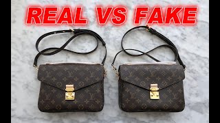 Real vs Fake LV Monogram Pochette Metis Bag From Suplook [upl. by Aydidey205]