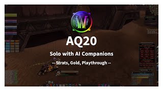 WoW AQ20 Guide Solo Playthrough with AI Bots Full Clear  Nyctermoon [upl. by Ahsratal]