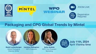 WPO Webinar Packaging and CPG global trends by Mintel [upl. by Allenaj592]