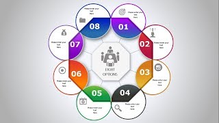 Make 8 options circular infogrpahic PowerPoint slide design [upl. by Eelyr935]