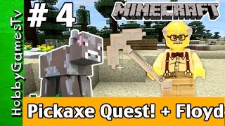 Minecraft Floyd 4 Quest for Pickaxe Xbox 360 Game play HobbyKids HobbyDad By HobbyGamesTV [upl. by Berrie]