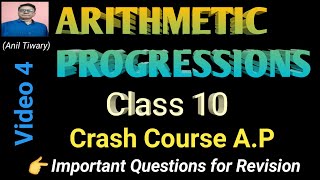 Arithmetic Progression Class 10 Maths Chapter 5 AP Crash Course Video 4 TiwaryInstituteofMaths [upl. by Alika]