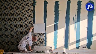 How to Hang Wallpaper  Beginners Guide to Wallpapering [upl. by Rieth708]