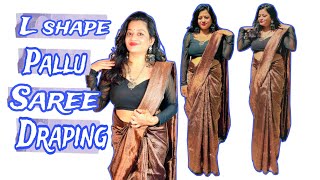 L Shape Pallu Saree Draping How To Drape L Shape Pallu Saree Step by Step [upl. by Duffy]