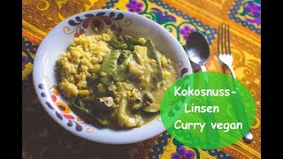 FOODINSPIRATION  INDISCH  ROTE LINSEN CURRY  VEGAN [upl. by Ahsyia940]