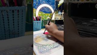 how to use stencil tutorial shortvideo painting [upl. by Aynot]