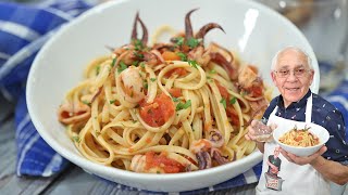 Linguine with Calamari in Tomato Sauce [upl. by Biddle]