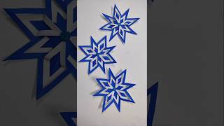 Christmas snowflake ❄️ diy craft artandcraft papersnowflaketutorial shorts youtubeshorts [upl. by Allie649]