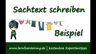 Sachtext schreiben  Beispiel mit Fehlersuche [upl. by Ahscrop134]