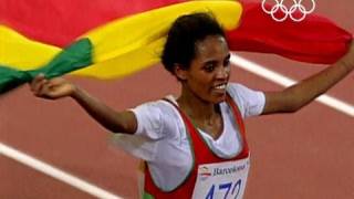 Derartu Tulu Wins Olympic Gold  Barcelona 1992 Olympics [upl. by Idnod]