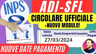 ULTIM’ORA INPS🔴 CIRCOLARE UFFICIALE👉ADI MARZO SFL  novità MODULO ADIcom [upl. by Melmon]