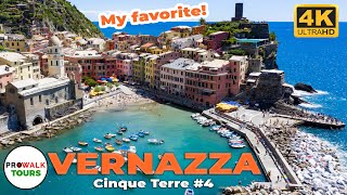 Vernazza Italy Walking Tour 4K  The BEST of Cinque Terre [upl. by Kerr]