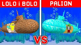 Minecraft DOM w ŁODZI PODWODNEJ CHALLENGE PALION vs LOLO vs BOLO [upl. by Norehs]