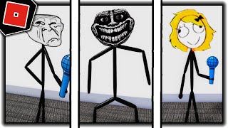 How to get TROLL FACE FNF REAL BADGE in TROLL FACE RP BETA  Roblox [upl. by Oiril]