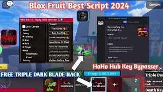 Roblox Hack  Blox Fruit HoHo Hub Script  Key Bypasser Full Tutorial  Best Script HoHo Hub [upl. by Klimesh]