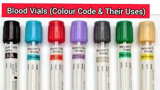 Blood Vials With Colour Code ampTheir Uses Blood Collection Tubes amp Anticoagulant [upl. by Sigfried901]