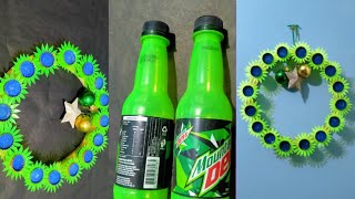 recycled mountain dew and tanzan easy Christmas Wall ideas recycled parol lantern [upl. by Nodrog]