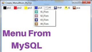 VBNET  How To Create Menu Using MySQL DataBase And Visual BasicNet  with source code [upl. by Yldarb]