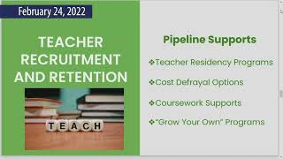 HCPS Staff Presentation  Recruitment and Retention Update  February 24 2022 Work Session [upl. by Calvin]