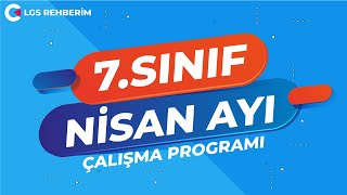 7 Sınıf Nisan Ayı Çalışma Programı  Günlük Çalışma Planı  Ders Çalışma Tekniği  LGS Hazırlık [upl. by Haisa704]