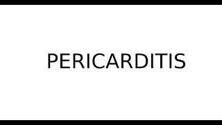 Pericarditis  diagnóstrico y tratamiento [upl. by Alicia568]