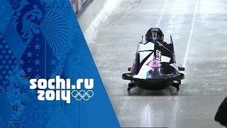 Bobsleigh  Womens Heats  Sochi 2014 Winter Olympics [upl. by Matusow]