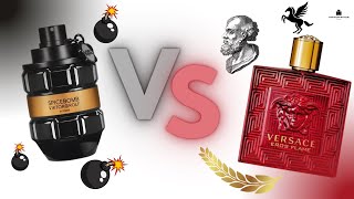 SPICEBOMB EXTREME VS VERSACE EROS FLAME  Fragrance battle Which is better [upl. by Annaiel]