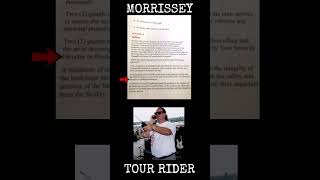 MORRISSEY Tour Rider 16 Security Requirements [upl. by Daffodil777]