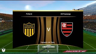 Peñarol vs Flamengo ● Copa Libertadores 2024 ● Gameplay Pes 2021 [upl. by Kalvin]