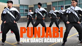 Punjabi Folk Dance Academy Edmonton Boys Bhangra on Gabhru  Nirvair Pannu [upl. by Sedrul101]