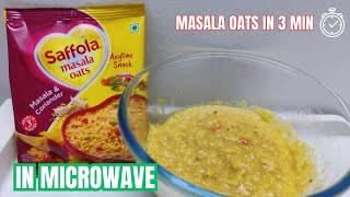 Saffola OATS Recipe Masala Oats Recipe for Weight LOSSHealthy DIET How to Cook Oats in Microwave [upl. by Aeslehc77]