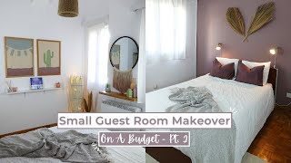 Extreme Small Guest Room Makeover On A Budget  Pt 2│10sq m Bedroom│ DIY Room Decor Aesthetic 2021✨ [upl. by Ahsuatal]