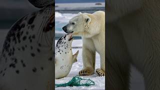 A caring mum polar bear saves the life of a baby spotted seal [upl. by Cristie]